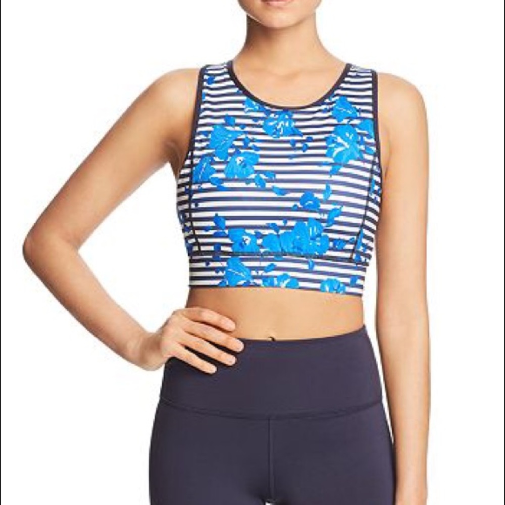 KATE SPADE | Hibiscus Stripe Sports Bra Size Small